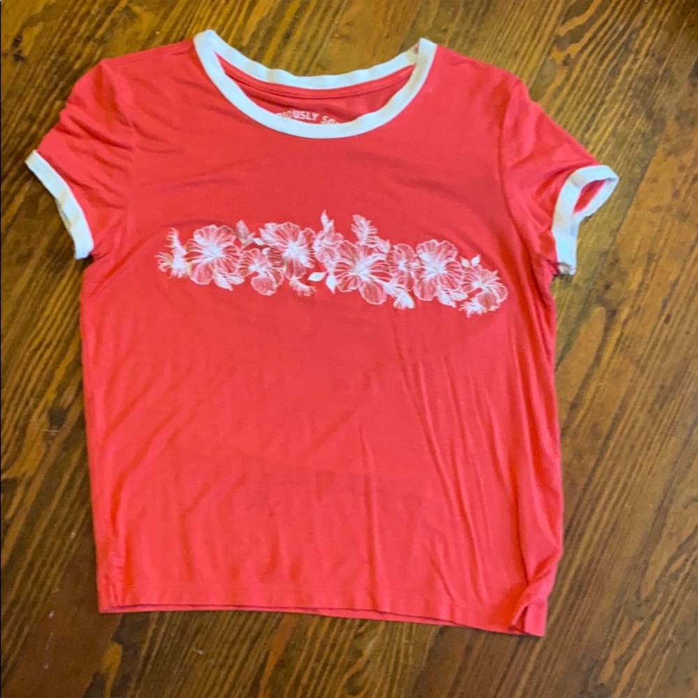 Neon and White Graphic T-shirt